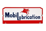 Mobil Lubrication Porcelain Rack Sign