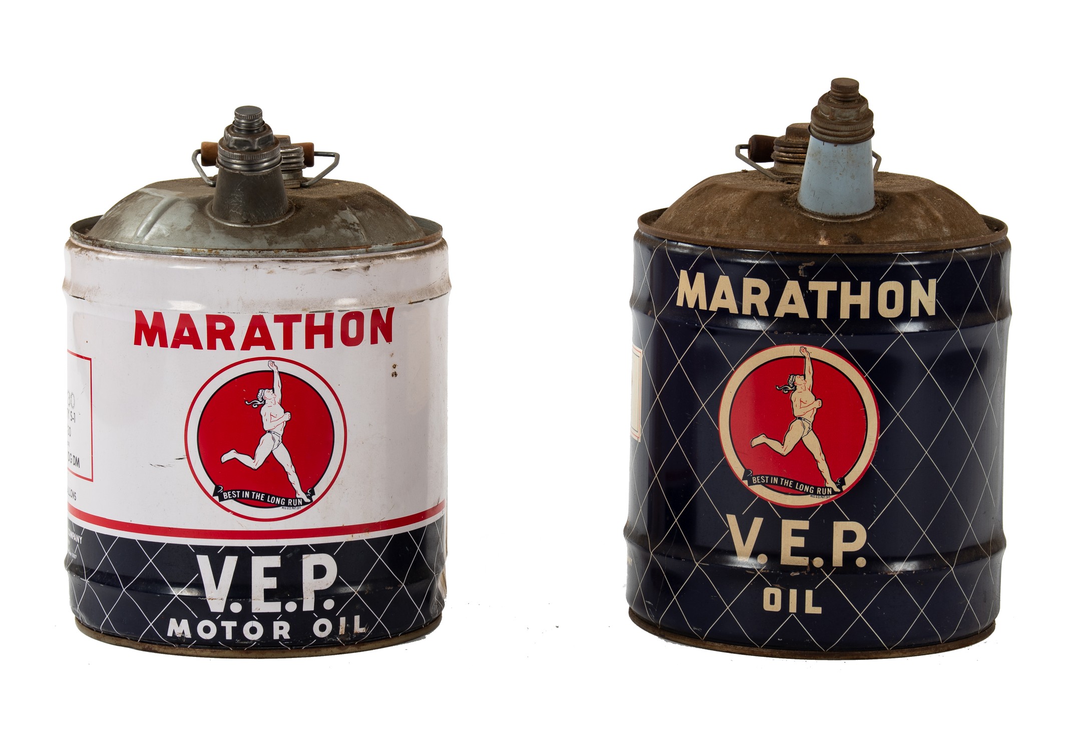 2 Marathon V.E.P. 5 Gallon Motor Oil Cans | Proxibid