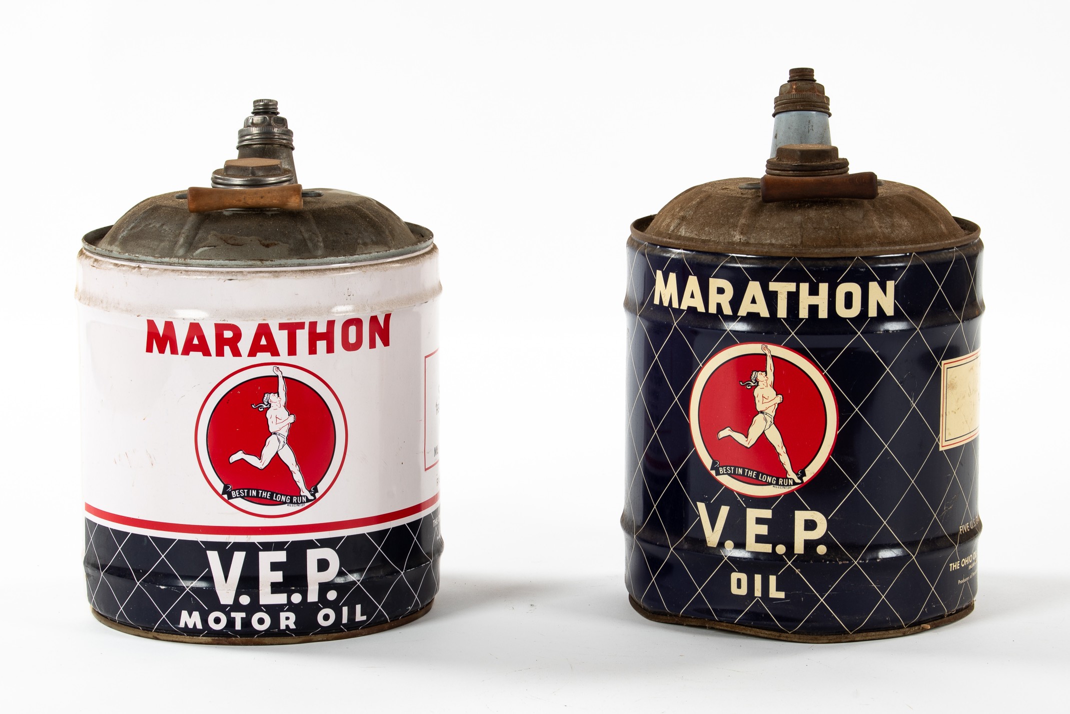 2 Marathon V.E.P. 5 Gallon Motor Oil Cans | Proxibid