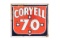 Coryell 70 Gasoline Porcelain Sign