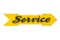 Yellow Porcelain Service Arrow Hanging Sign