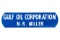 Gulf Oil Corporation N.R. Miller Porcelain Sign