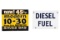 Modern 10-30 Tin & Diesel Fuel Porcelain Signs