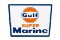 Gulf Super Marine Porcelain Gas Pump Plate