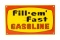 Fill-Em' Fast Gasoline Porcelain Gas Pump Plate