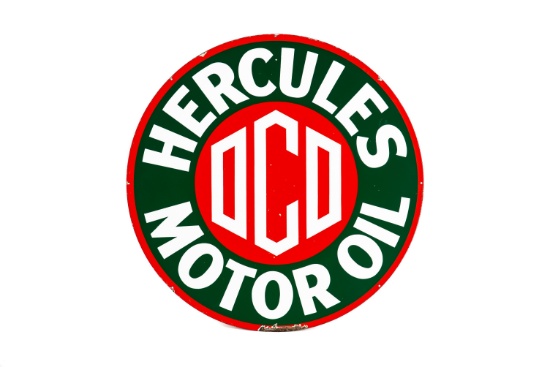 Hercules Motor Oils Porcelain Sign