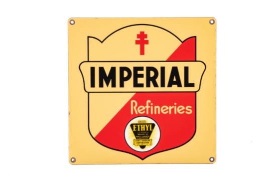 Imperial Refineries Ethyl Porcelain Gas Pump Plate