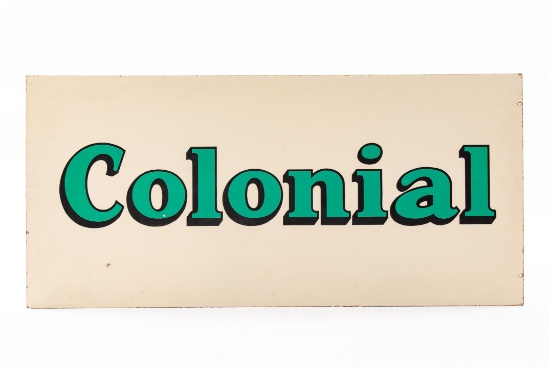 Colonial Gasoline Horizontal Porcelain Sign