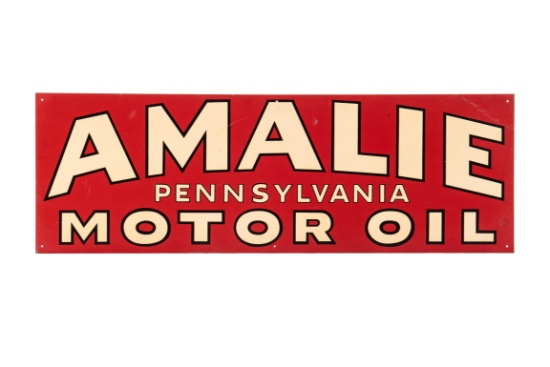 Amalie Pennsylvania Motor Oil Horizontal Tin Sign