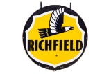 Richfield Refining Porcelain Sign In Original Ring