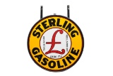 Sterling Gasoline Porcelain Sign In Frame