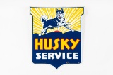 Husky Service Shield Porcelain Sign