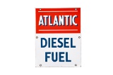 Atlantic Diesel Fuel Porcelain Gas Pump Plate