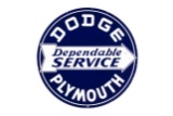 Dodge Plymouth Dependable Service Porcelain Sign