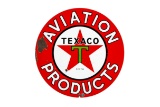 Rare Texaco Aviation Products Porcelain Curb Sign