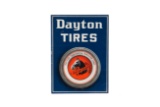 Dayton Thorobred Cord Tires Tin Flange Sign