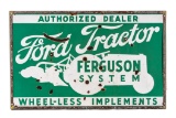 Ford Tractor Authorized Dealer Porcelain Sign