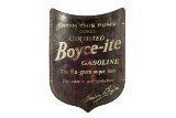 Boyce-Ite Blu-Green Gasoline Brass Pump Plate