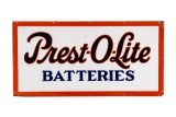 Prest-O-Lite Batteries Horizontal Porcelain Sign