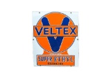 Veltex Super Ethyl Gasoline Porcelain Pump Plate