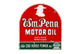 William Penn Motor Oil Porcelain Tombstone Sign