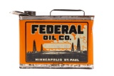 Federal Motor Oil 1/2 Gallon Oil Can Full