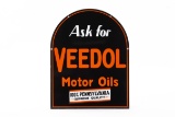 Veedol Motor Oils Porcelain Tombstone Sign