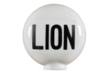 Lion Gasoline OP Etched Gas Pump Globe