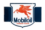 Mobiloil Standard-Vacuum Porcelain Flange Sign
