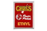 Curt's Power Packed Ethyl Gasoline Tin Pump Plate