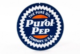 Pure Oil Purol Pep Porcelain Sign Repaired