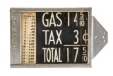 Sinclair Gasoline Embossed Gas Pump Pricer Sign