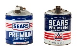 2 Sears Premium Motor Oil 5 Gallon Cans