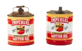 2 Imperial Premium Motor Oil 5 Gallon Oil Cans