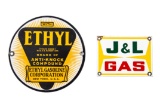 J&L Gas & Ethyl Porcelain Pump Plates