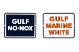 Gulf Marine White & No-Nox Porcelain Pump Plates