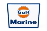 Gulf Marine Porcelain Gas Pump Plate