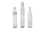 3 Tall Glass 1 Quart Oil Bottles