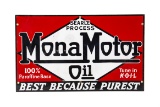 Mona Motor Oil Porcelain Sign Best Because Purest