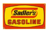 Sadler's Gasoline Porcelain Gas Pump Plate