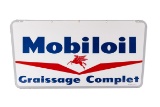 Mobiloil Graissage Complet Porcelain Sign French