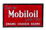 Mobiloil Engine Chassis Gears Porcelain Sign