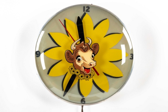 Borden's Elsie The Cow Lighted Clock