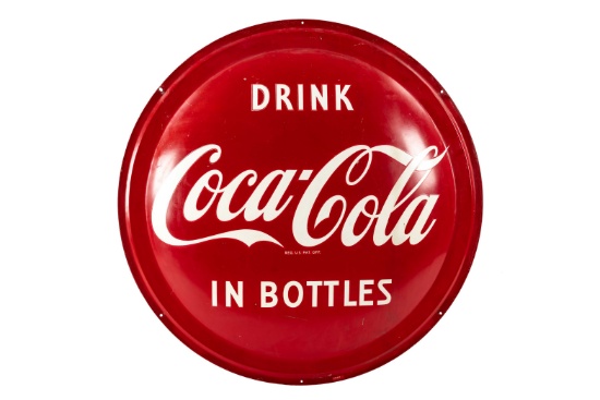 Drink Coca-cola In Bottles Tin Bubble Sign