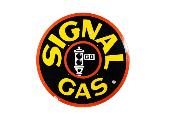 Signal Go Gas Porcelain Sign