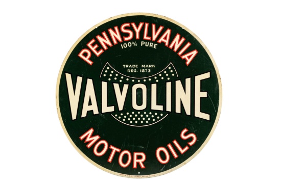 Valvoline Motor Oils Tin Curb Sign