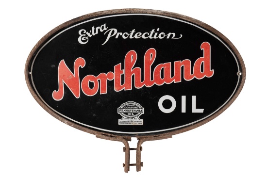 Northland Oil Porcelain Curb Sign