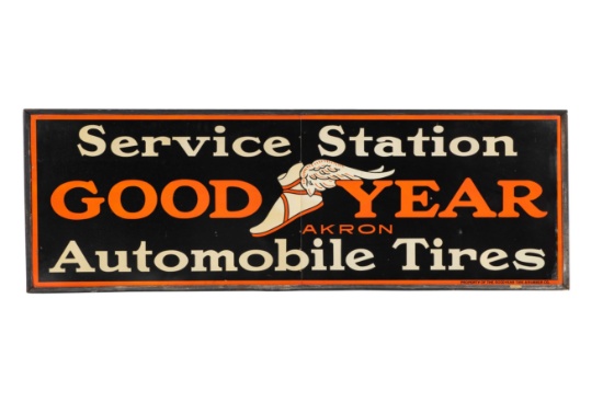 Early Goodyear Service Station Horizontal Tin Sign