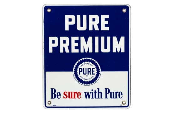 Pure Premium Porcelain Gas Pump Plate