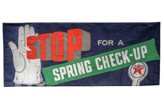 Texaco Stop For Spring Check-up Canvas Banner